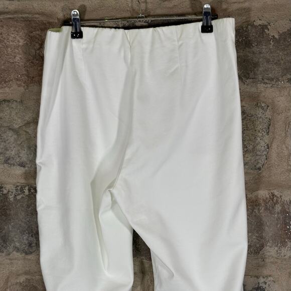 J. Jill Essential Cotton Stretch Pants White Woman's Size 10 - Picture 6 of 13